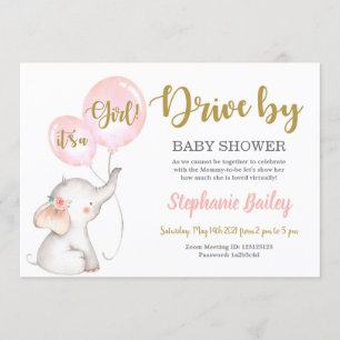 Laufwerk durch Elefantenbaby Showgirl Einladung
