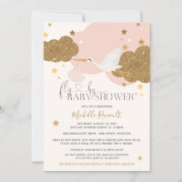 Laufwerk durch "Fly by" Stork Pink Gold Girl Baby 
