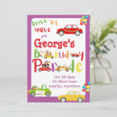 Laufwerk durch Geburtstag Verschiedenes Design Ein Einladung (Stehend Vorderseite)