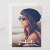 Laufwerk durch Graduierungspartei Weißes Skript-Fo Einladung (Vorderseite)