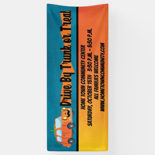 Laufwerk durch Kofferraum oder Leckerei Halloween Banner (Vertikal)