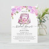 Laufwerk durch Virtual Watercolor Floral Brautpart Einladung (Stehend Vorderseite)