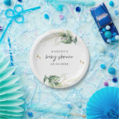 Laufwerk mit Baby-Dusche Grün und Gold Pappteller (Party)