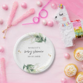 Laufwerk mit Baby-Dusche Grün und Gold Pappteller (Party)