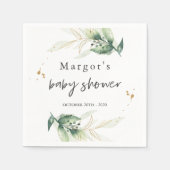 Laufwerk mit Baby-Dusche Grün und Gold Serviette (Vorderseite)