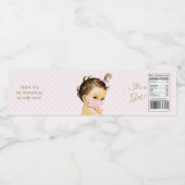 Laufwerk mit Baby Shower Baby Girl mit Maske Wasserflaschenetikett (Einzelnes Label)