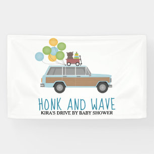 Laufwerk mit Baby Showkopf & Wave Blue SUV Banner