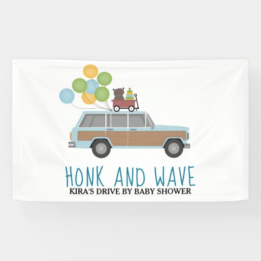 Laufwerk mit Baby Showkopf & Wave Blue SUV Banner (Horizontal)
