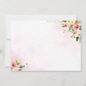 Laufwerk mit Babydusche Einladung Rosa Blumendusch (Rückseite)