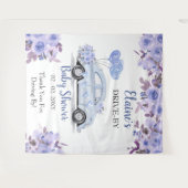 Laufwerk mit floralblauem Laufwerk durch Duschvorh Wandteppich (Vorderseite (Horizontal))