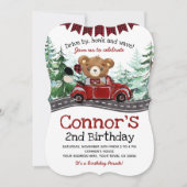 Laufwerk mit Lumberjack-Bär Einladung (Vorderseite)