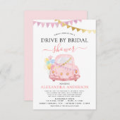 Laufwerk nach Brautparty Rosa Goldfolie Einladung (Vorne/Hinten)