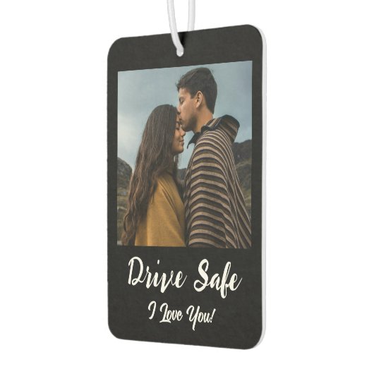 Laufwerk sicher, I Liebe Sie - Schwarzes benutzerd Autolufterfrischer (Links)