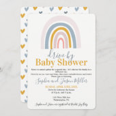 Laufwerk von Boho Rainbow Baby Einladungskarte Einladung (Vorne/Hinten)