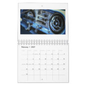 Laufwerksdauer: Vintager Dashboard-Uhrenkalender 2 Kalender (Feb 2027)