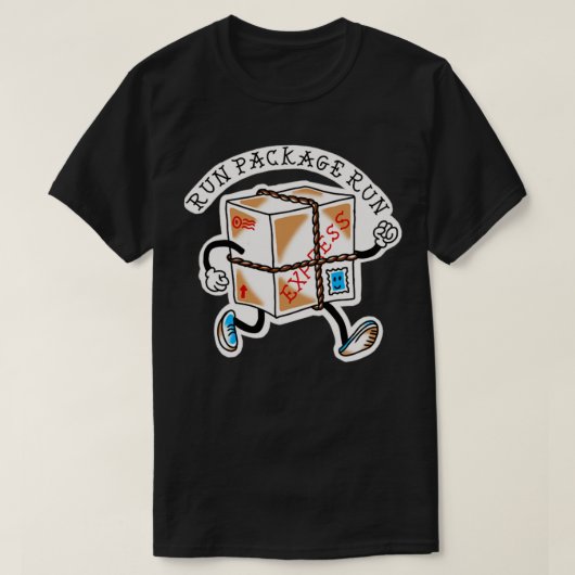 Laufzeit-Paket-Geschenk T-Shirt (Design vorne)