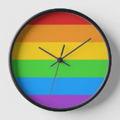 Laufzeit: Regenbogenflagge Uhr (Vorderseite)
