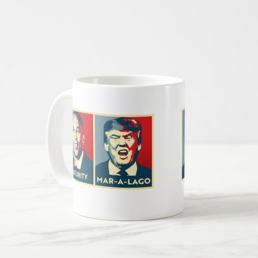 Laufzeit über Mar-a-Lago-Tasse Kaffeetasse (Vorderseite Links)
