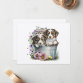 Laufzeitjunge mit flatter Note Card Mitteilungskarte (Vorderseite/Rückseite Beispiel)