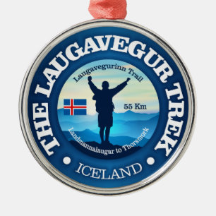 Laugavegur Trek (Wandern) Ornament Aus Metall