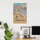 Laugavegur-Wanderweg Island Reiseplakat Poster (Heimbüro)