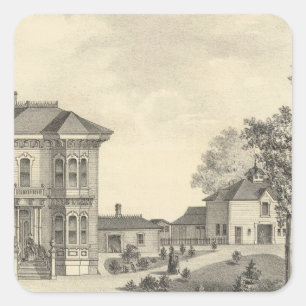 Laugenour Wohnsitz, Waldland Quadratischer Aufkleber