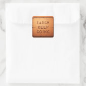 Laugh Behalt Going Quadratischer Aufkleber (Tasche)