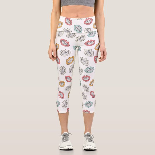 Laugh Doodle Capri Leggings (Vorderseite)