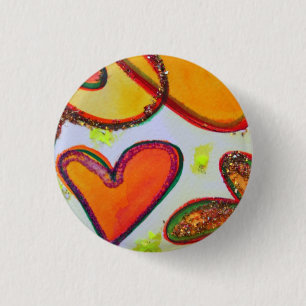 Laugh Hearden Garden Art Buttons oder Lapel Pins