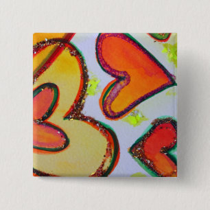 Laugh Hearden Garden Art Buttons oder Lapel Pins