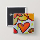 Laugh Hearden Garden Art Buttons oder Lapel Pins (Vorne & Hinten)