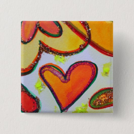 Laugh Hearden Garden Art Buttons oder Lapel Pins (Vorderseite)