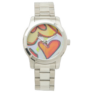 Laugh Hearden Garden Colorful Art und Weise Armbanduhr