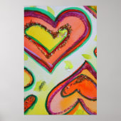 Laugh Hearts Art Poster Print (Vorne)