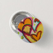Laugh Hearts Connect Art Buttons oder Lapel Pins (Vorne & Hinten)