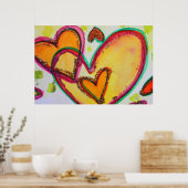 Laugh Hearts Connect Painting Art Poster Print (Küche)