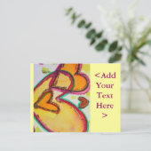 Laugh Hearts Connect Postcard Postkarte (Stehend Vorderseite)