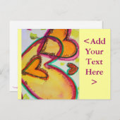 Laugh Hearts Connect Postcard Postkarte (Vorne/Hinten)