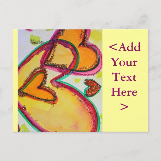 Laugh Hearts Connect Postcard Postkarte (Vorderseite)