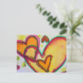 Laugh Hearts Connect Postcard Postkarte (Stehend Vorderseite)