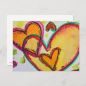 Laugh Hearts Connect Postcard Postkarte (Vorne/Hinten)