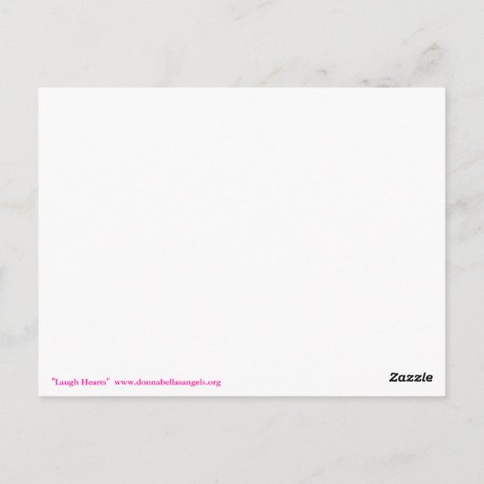 Laugh Hearts Crossing Postcard Postkarte (Rückseite)