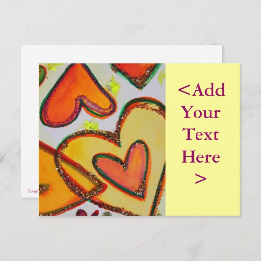 Laugh Hearts Crossing Postcard Postkarte (Vorne/Hinten)