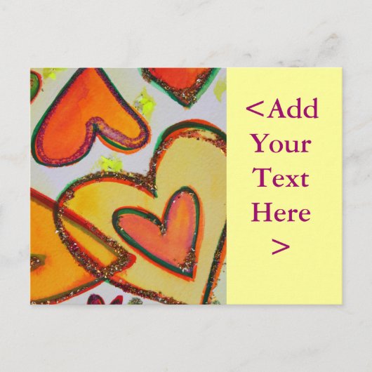 Laugh Hearts Crossing Postcard Postkarte (Vorderseite)