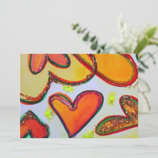 Laugh Hearts Garden Custom Einladungen oder Einlad (Stehend Vorderseite)