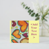 Laugh Hearts Pink Bliss Postcard Postkarte (Stehend Vorderseite)