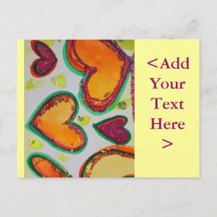 Laugh Hearts Pink Bliss Postcard Postkarte