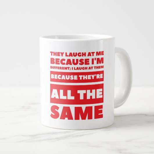 Laugh Jumbo Tasse (Vorderseite Rechts)