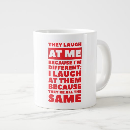 Laugh Jumbo Tasse (Vorderseite Rechts)