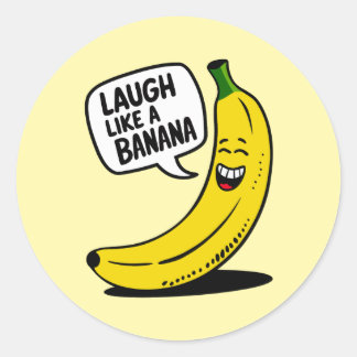 Laugh like a banana runder aufkleber